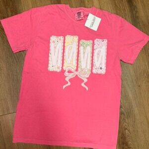 Southern Threads Coquette Bow Floral "Nana" Graphic Tee Comfort Colors NWT S